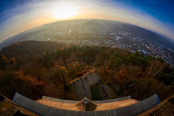 Marburg (DE), Spiegelslustturm, Aussicht -- 2014 -- 7896