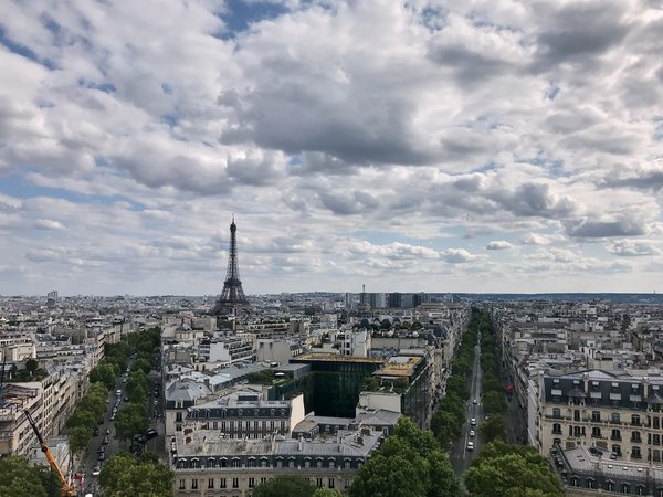Paris (FR), Arc de Triomphe, Blick nach Süden -- 2019 -- 2593
