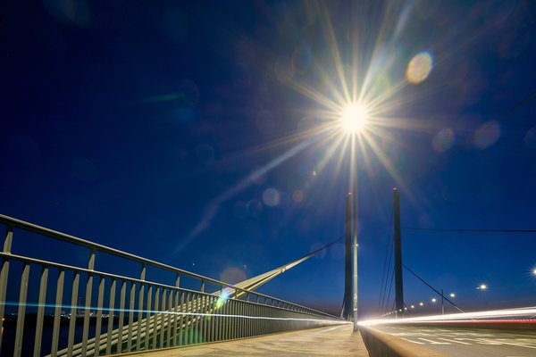 Düsseldorf (DE), Rheinkniebrücke -- 2023 -- 0053