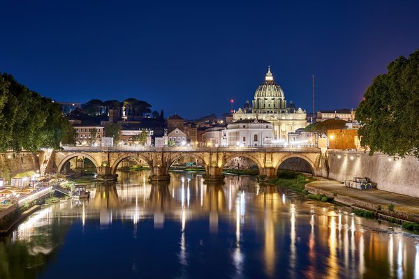 Rom (IT), Ponte Vittorio Emanuele II & Petersdom (VA) -- 2024 -- 0597