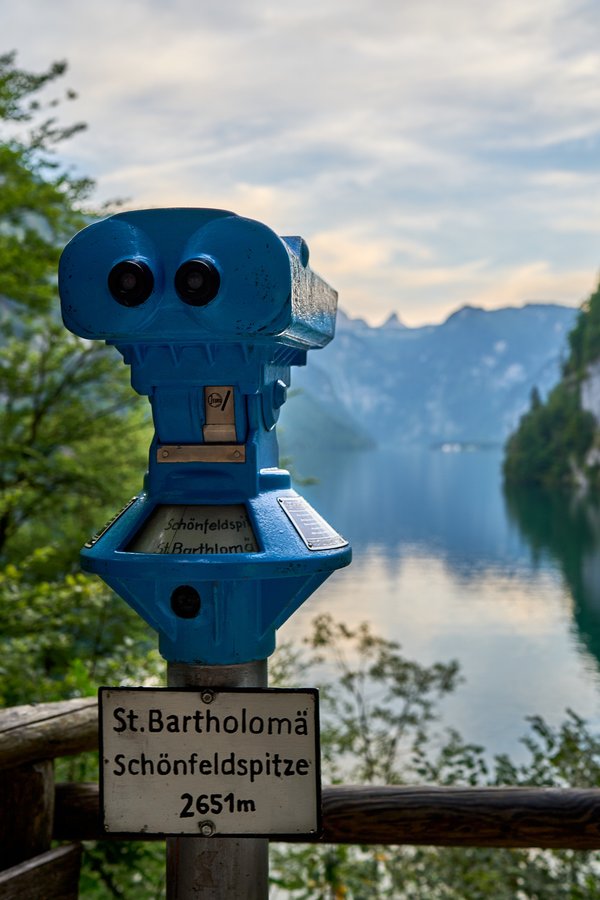 Schönau am Königssee (DE), Fernrohr am Königssee -- 2024 -- 0968